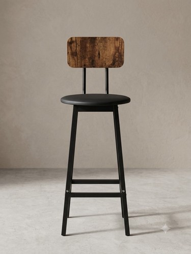 Black metal wood - black, &