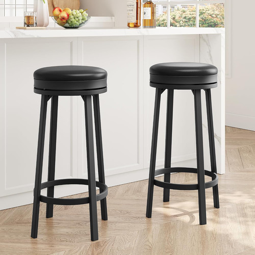 Backless round swivel - backless, bar
